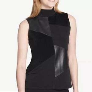 Calvin Klein Mixed-Media Top
